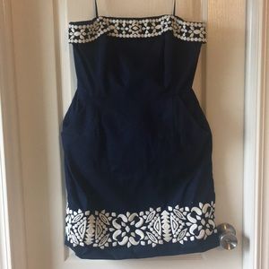 NWT Vineyard Vines Strapless Embroidered Dress